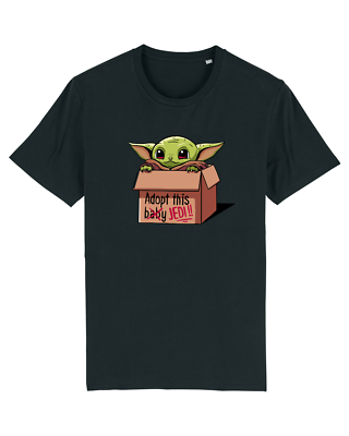 Kids adult adopt this baby jedi baby yoda mandalorian star wars funny t