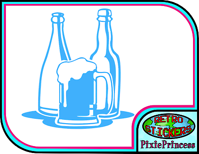 Alhol beer wine bar a huge vinyl sticker car van truck bike wall window decal
