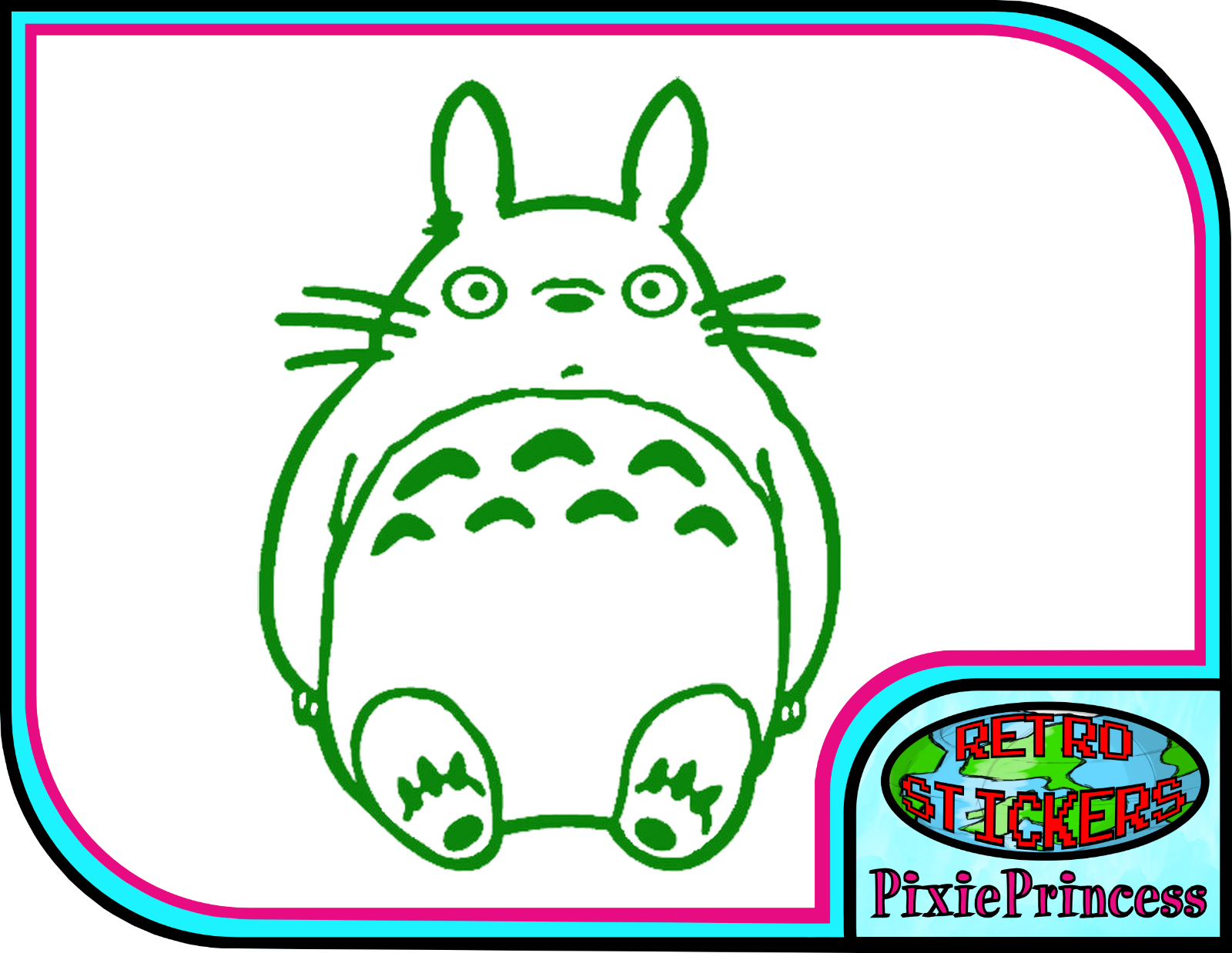 Studio ghibli totoro q vinyl sticker vehicle car bike wall poster window decal