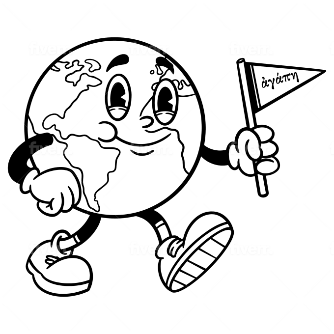 Make vintage retro cartoon character and mascot illustration for t shirt logo by wreckitstudio