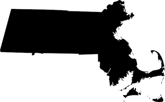 Massachusetts map svg ma usa united states of america us black outline silhouette clipart vector graphic icon banner eps ai png jpg pdf