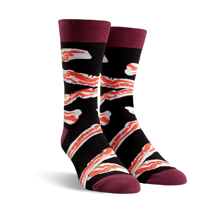 Bacon mens food drink crew socks