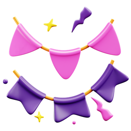 D party flags illustrations
