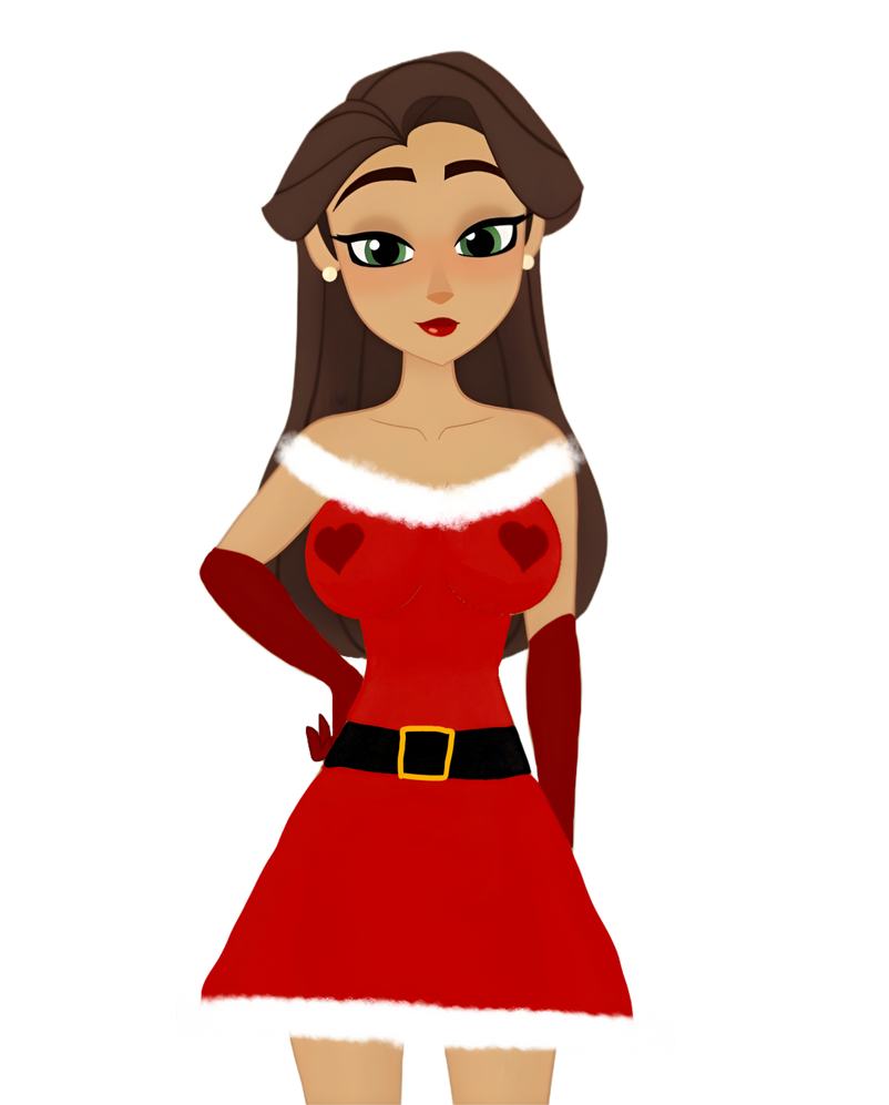 Queen arianna in a hot xmas dress