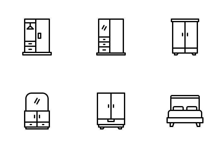 Book cupboard icons