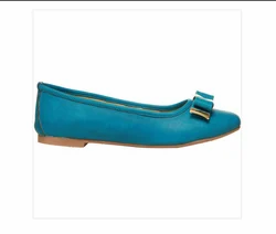 Synthetic bata blue ballerinas for woen size