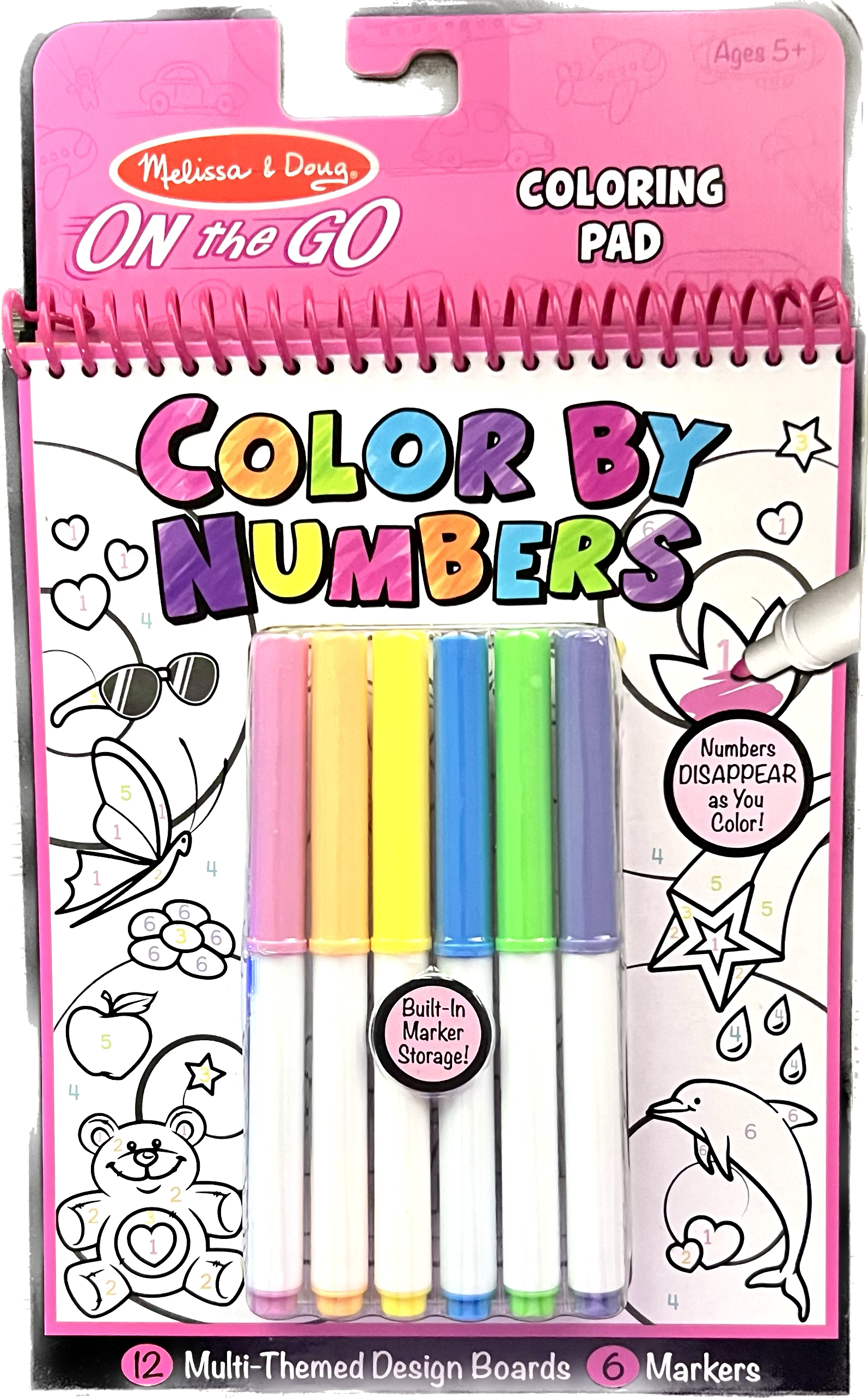 On the go color by numbers unicorns ballet kitte