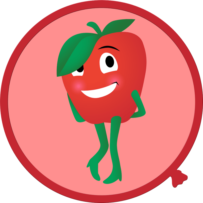 Cartoon fruit and vegetable wall decals