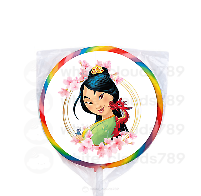 Disney mulan sticker labels for bag birthday party favor gift