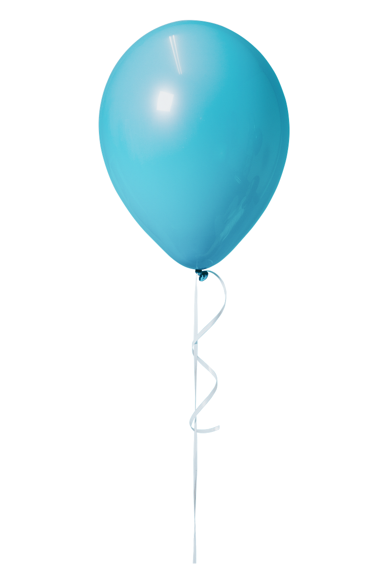 Blue balloon png sticker transparent premium png