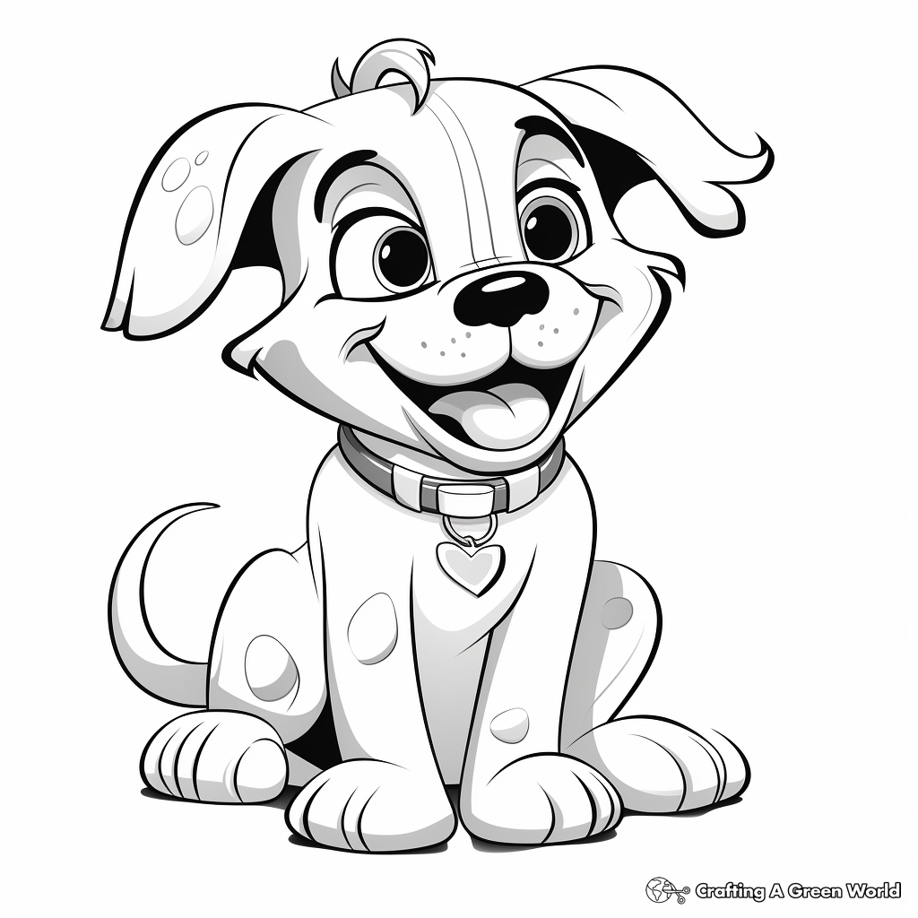 Funny dog coloring pages