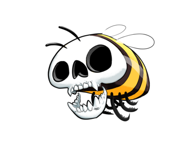 Killer bee by ink and bees on