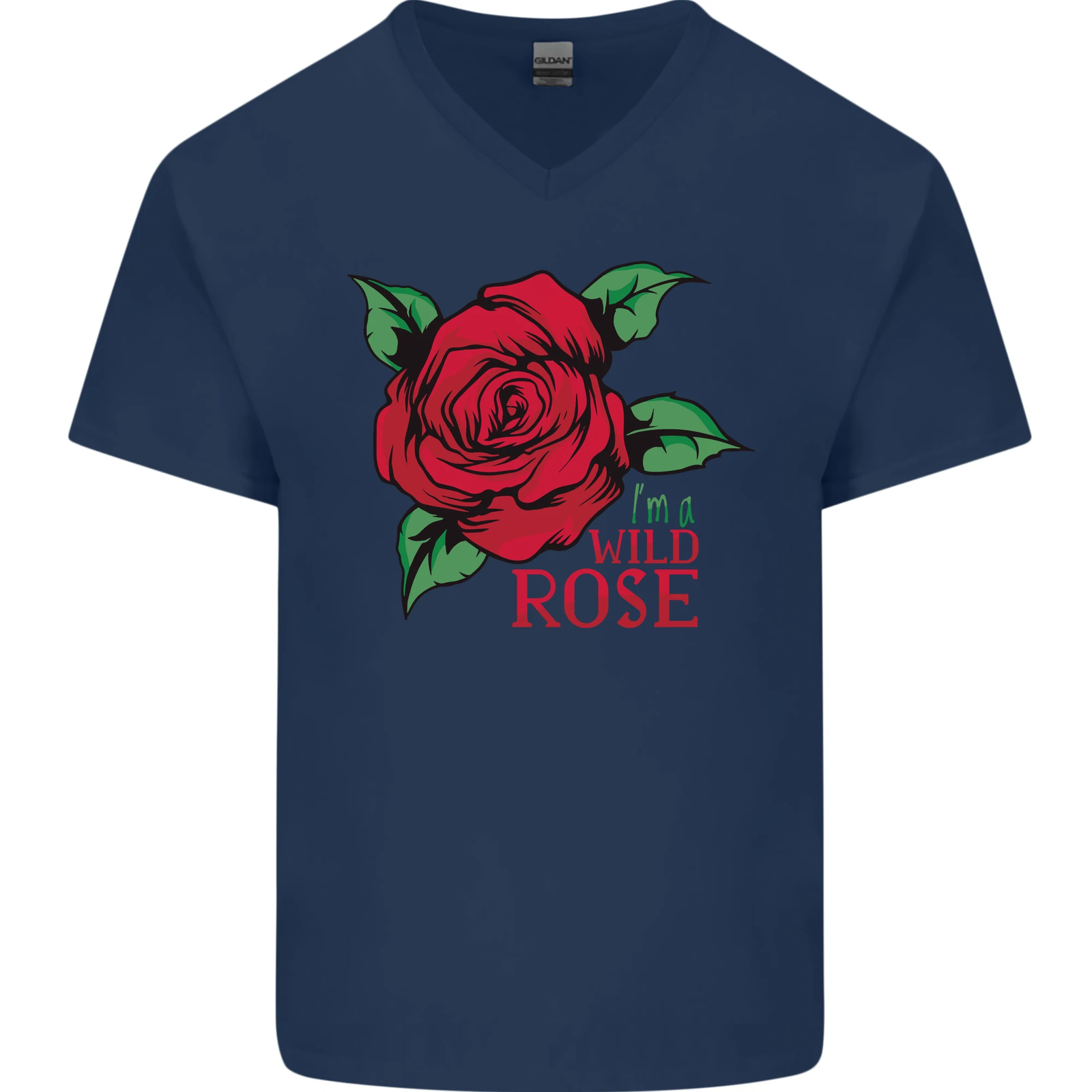 Im a rosa silvtre hombre cuello en v camiseta algodãn