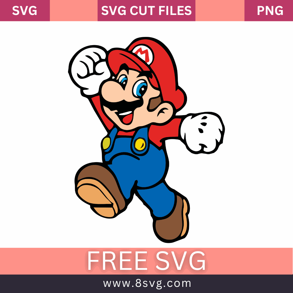Classic mario vibes d svg free cut file for cricut â