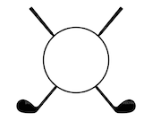 Crossed golf clubs monogram svg golfer svg golf name frame