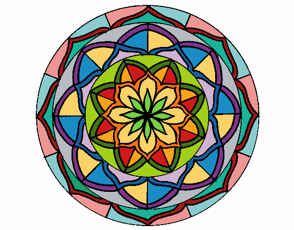 Colored page mandala painted by user not registered