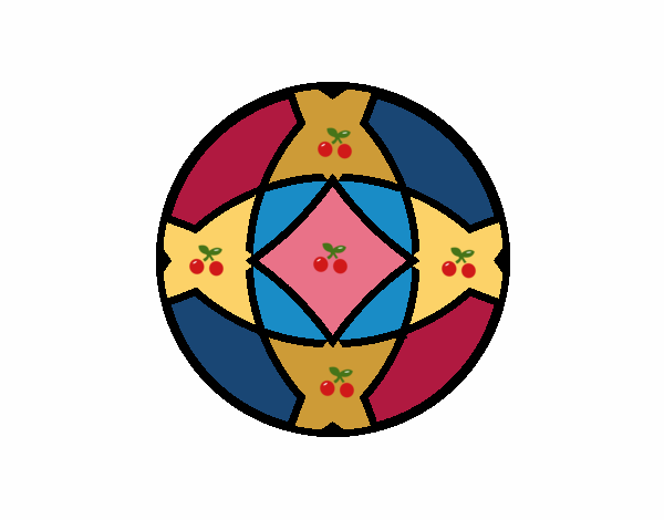 Colored page mandala painted by user not registered