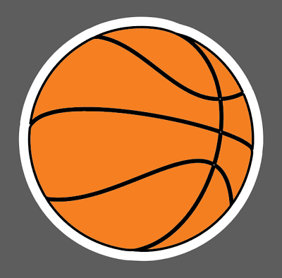 Basketball sticker basketball decal water bottle laptop sports decal