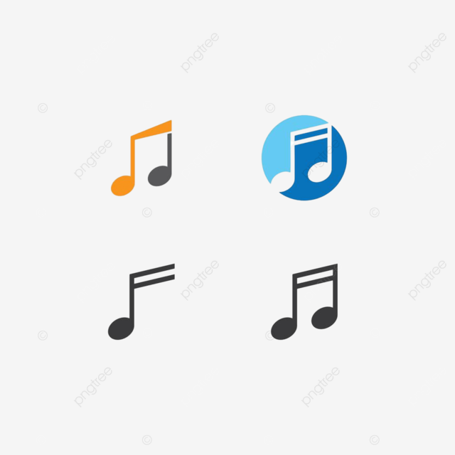 Music note silhouette vector png music note logo vector template symbol headphone icon png image for free download