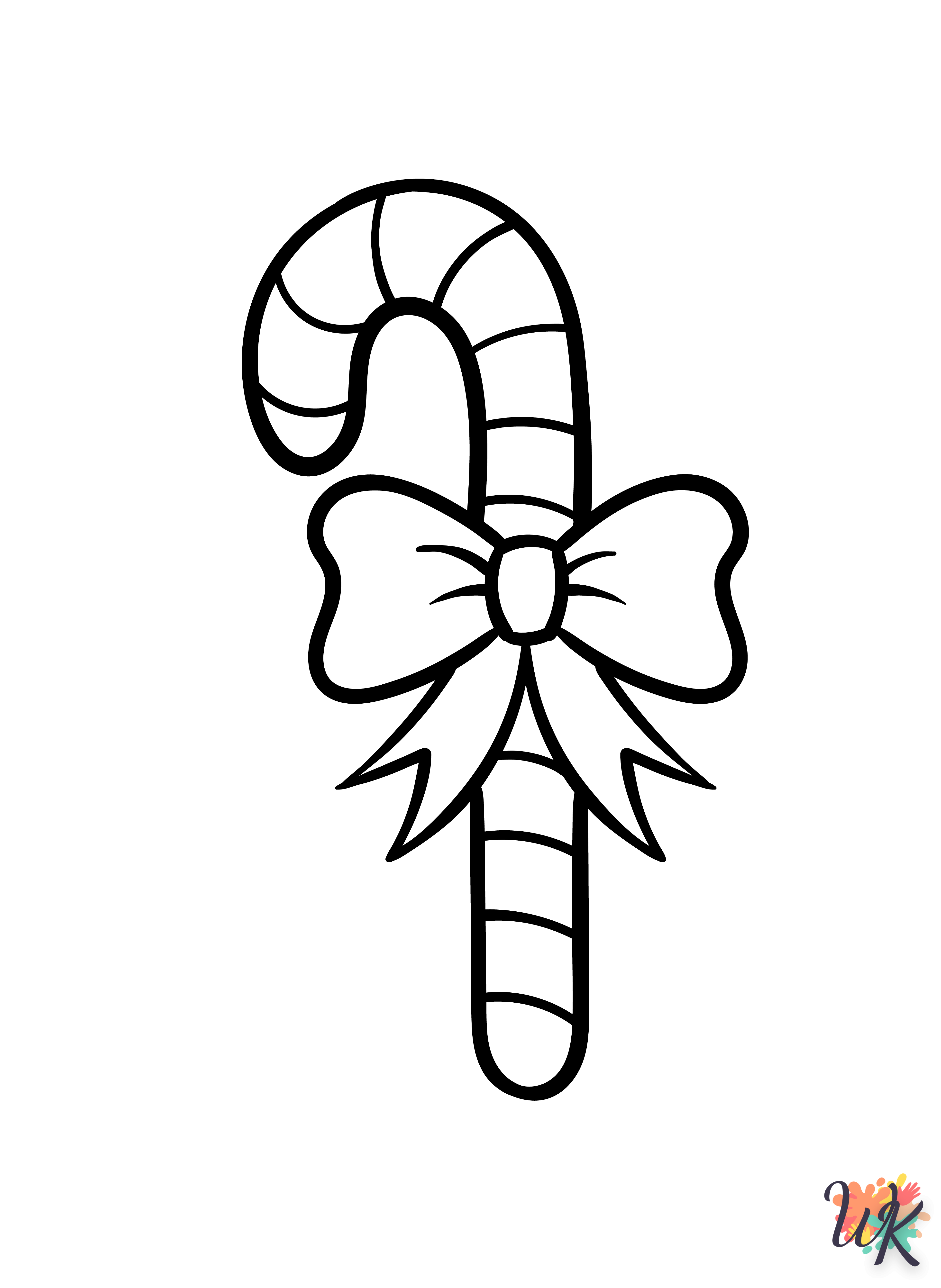 Dibujos para colorear bastãn de caramelo descarga gratis