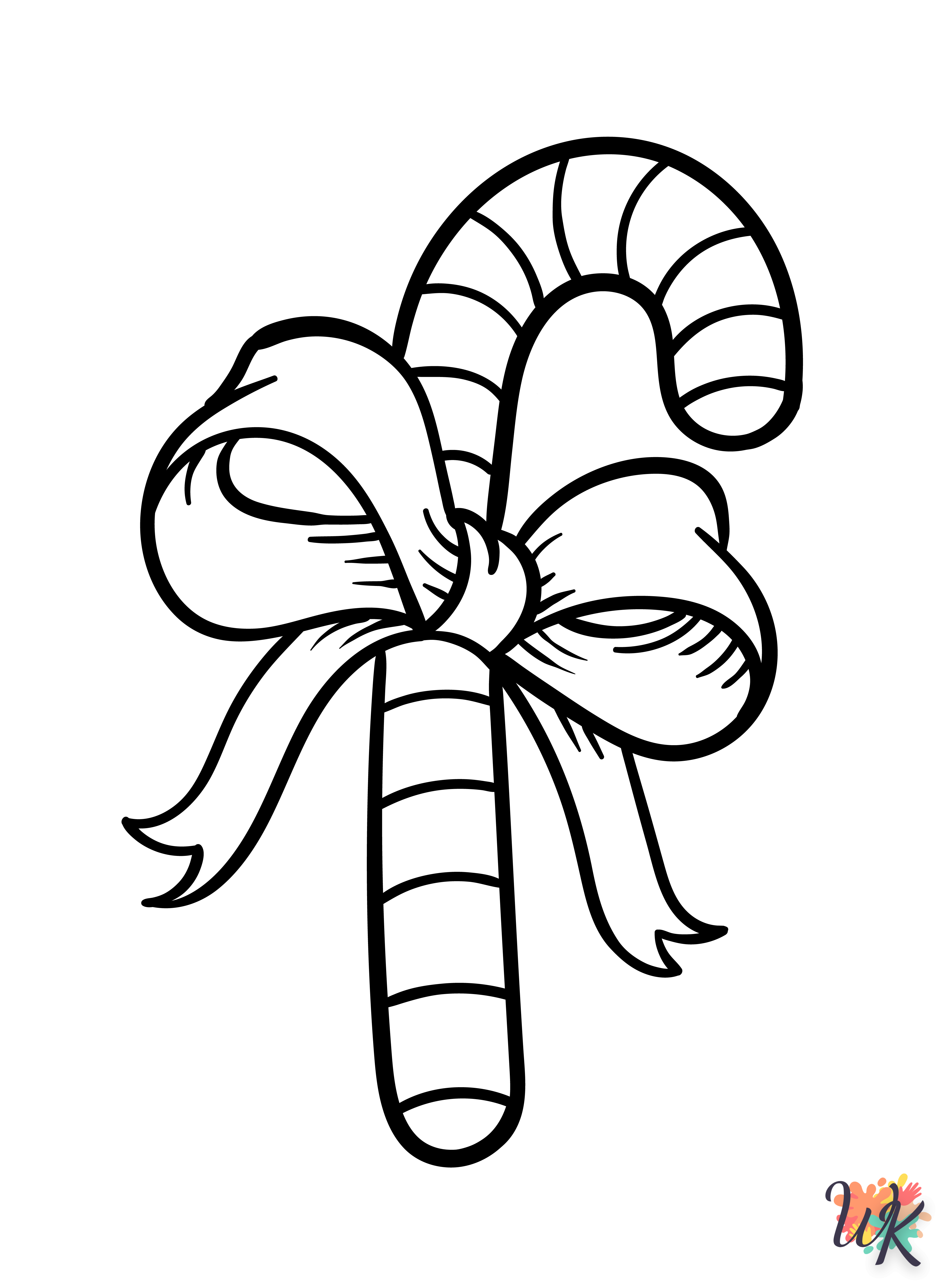 Dibujos para colorear bastãn de caramelo descarga gratis
