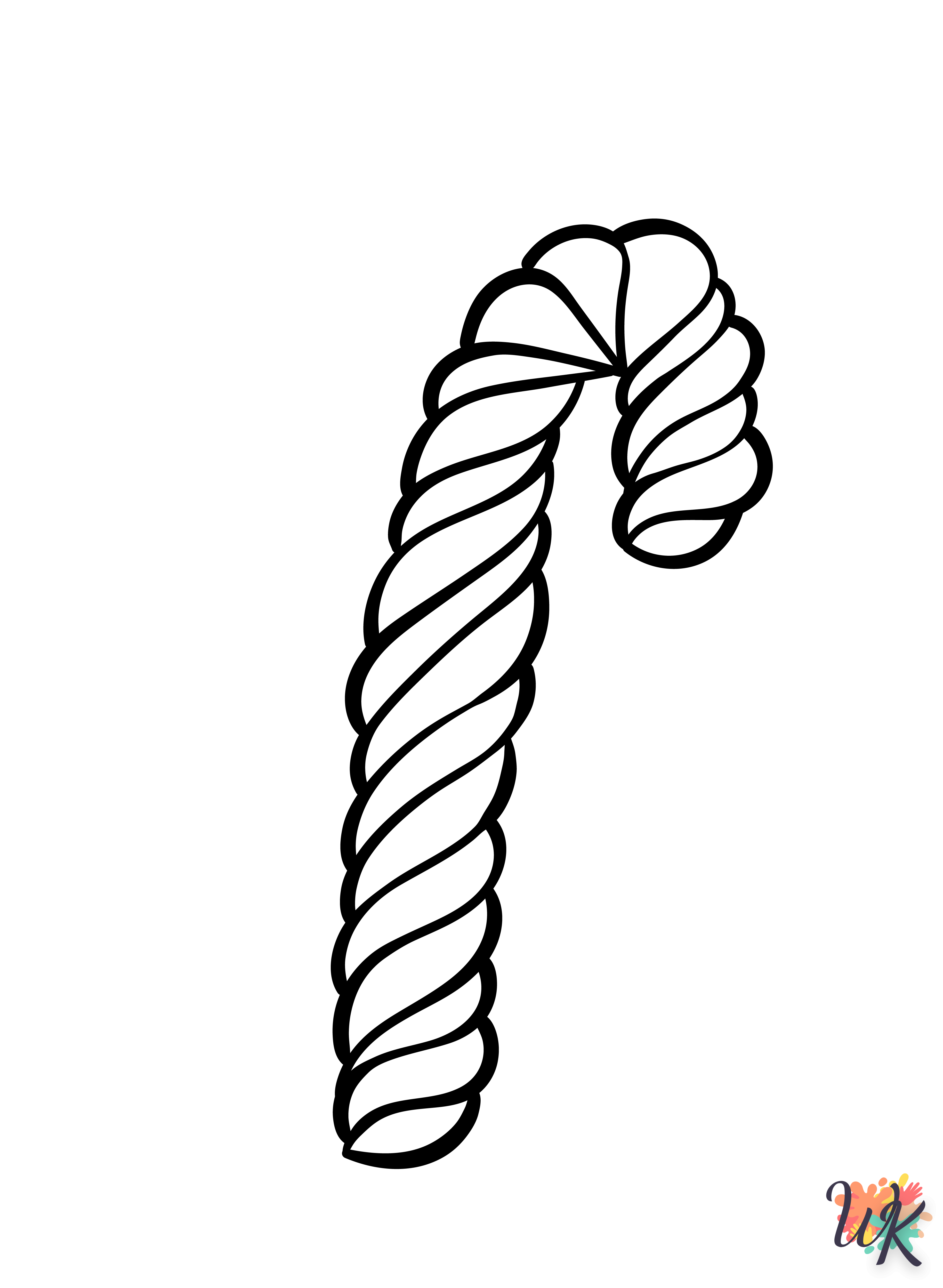 Dibujos para colorear bastãn de caramelo descarga gratis