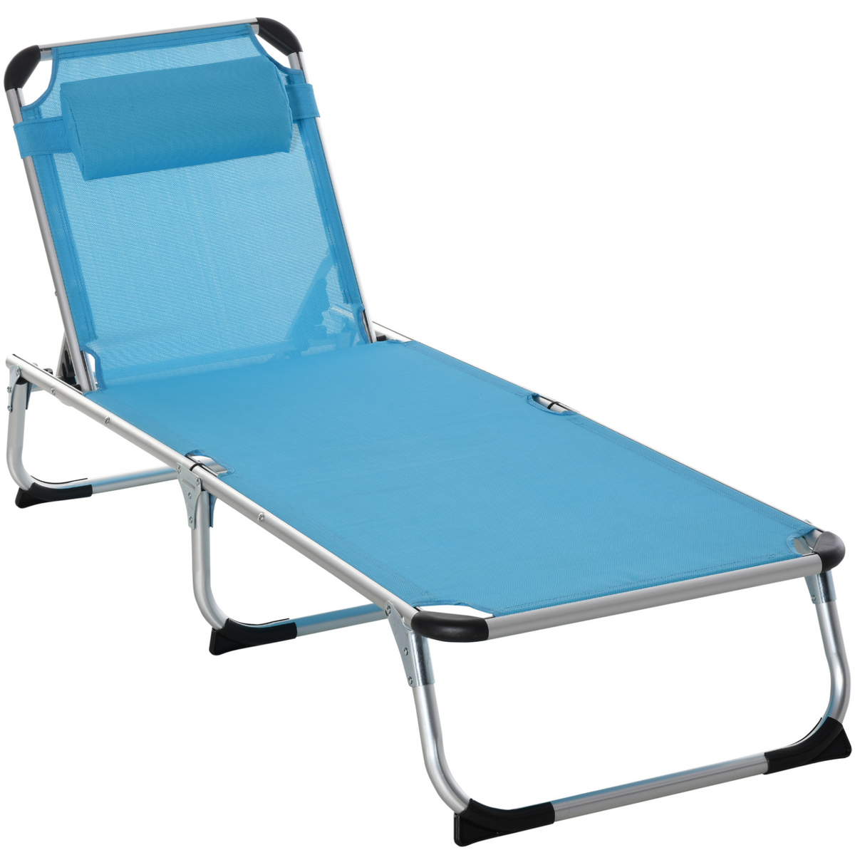 Outsunny foldable sun lounger reclining lounge chair camping bed t