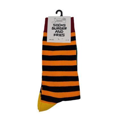 Socks burger and fries striped sock bf tezza calzature dueville vicenza