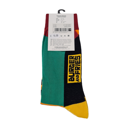 Socks burger and fries striped sock bf tezza calzature dueville vicenza