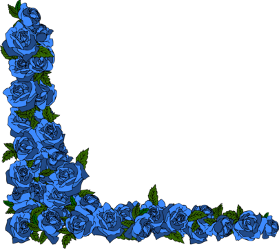 Blue rose frame png transparent images free download vector files
