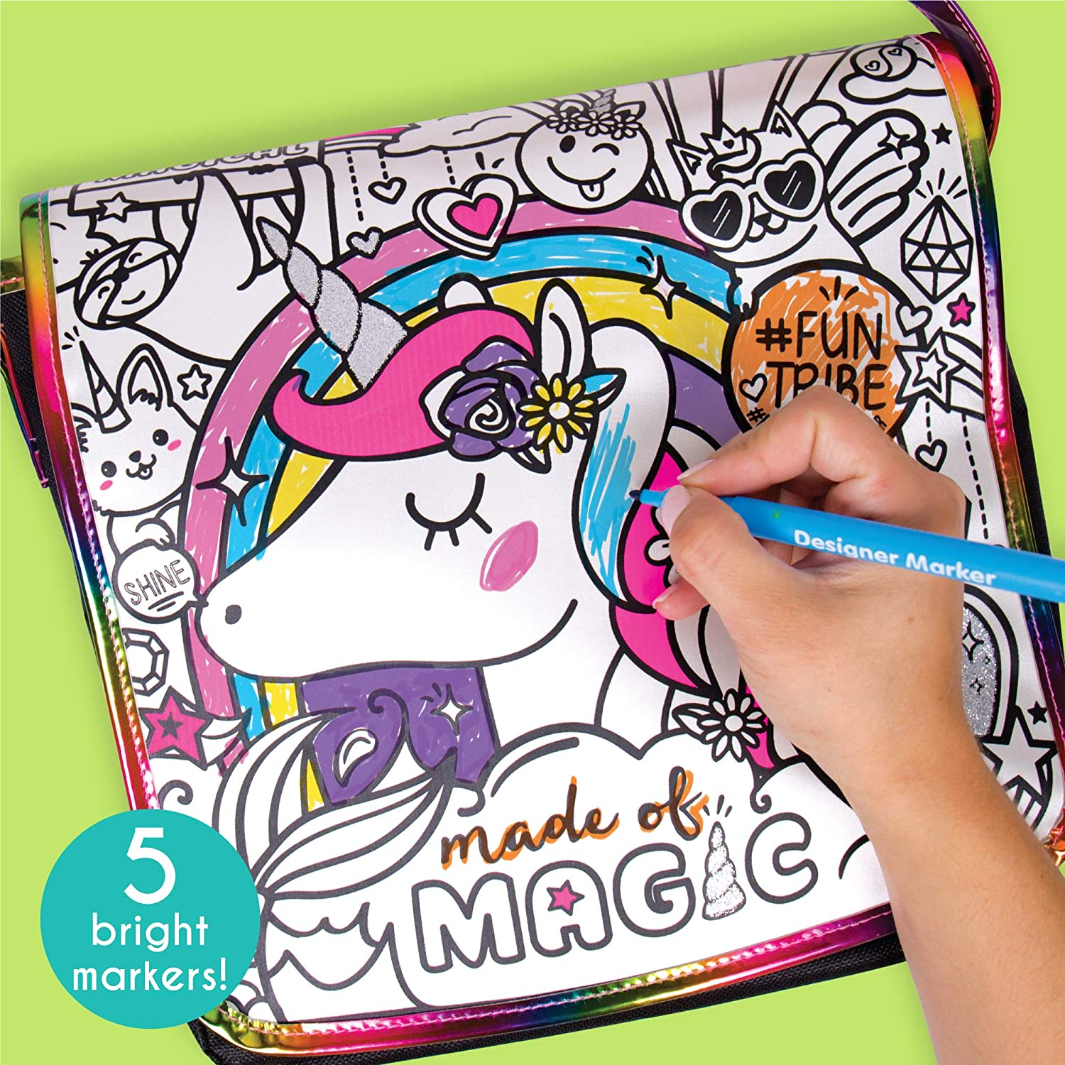 Just my style color your own unicorn messenger bag by horizon group usa color
