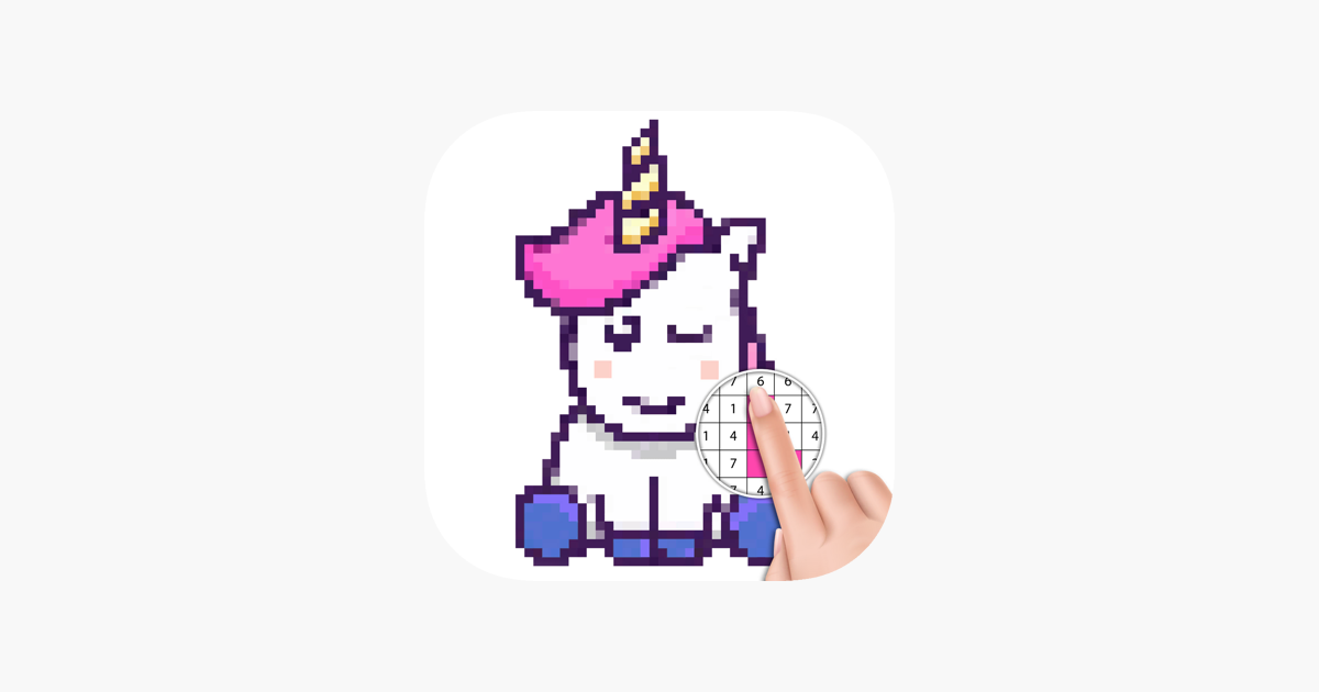 Unicorn color by number on the app store