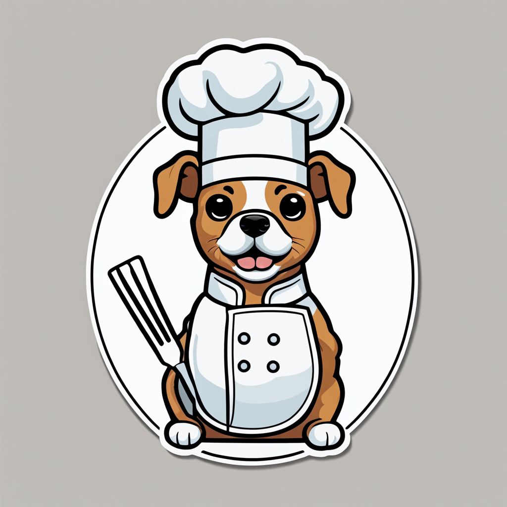 Dog cooking cake katletty logo