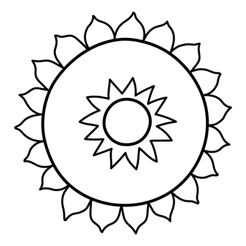 Sunflower coloring page free printable coloring pages