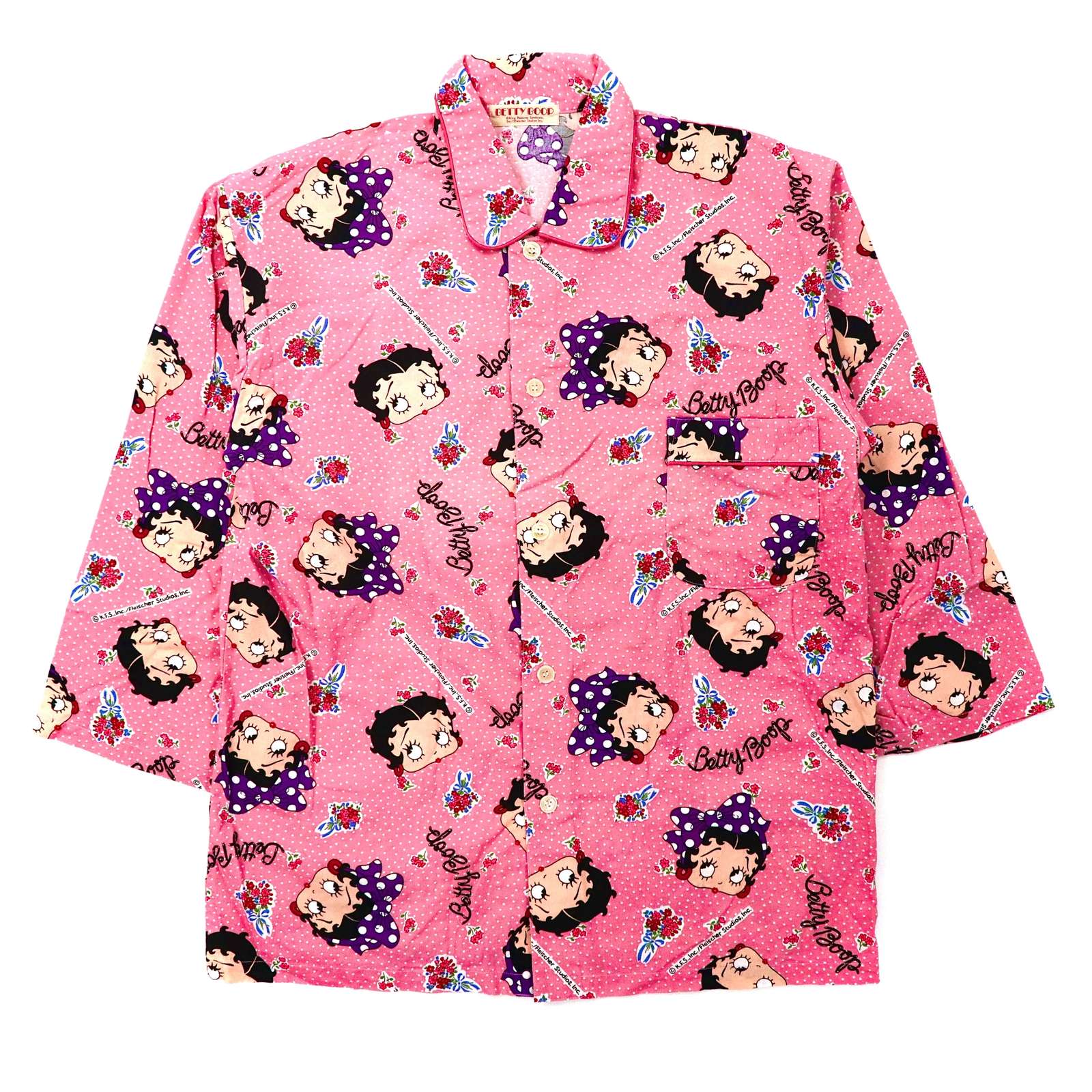 Betty boop pajamas easy setup l pink cotton patterned betty boop s