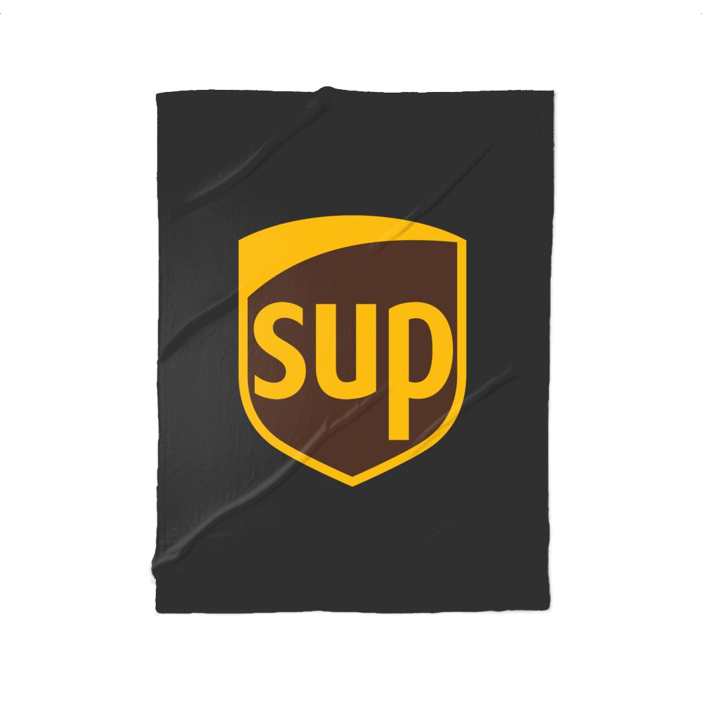 Ups sup logo parody fleece blanket