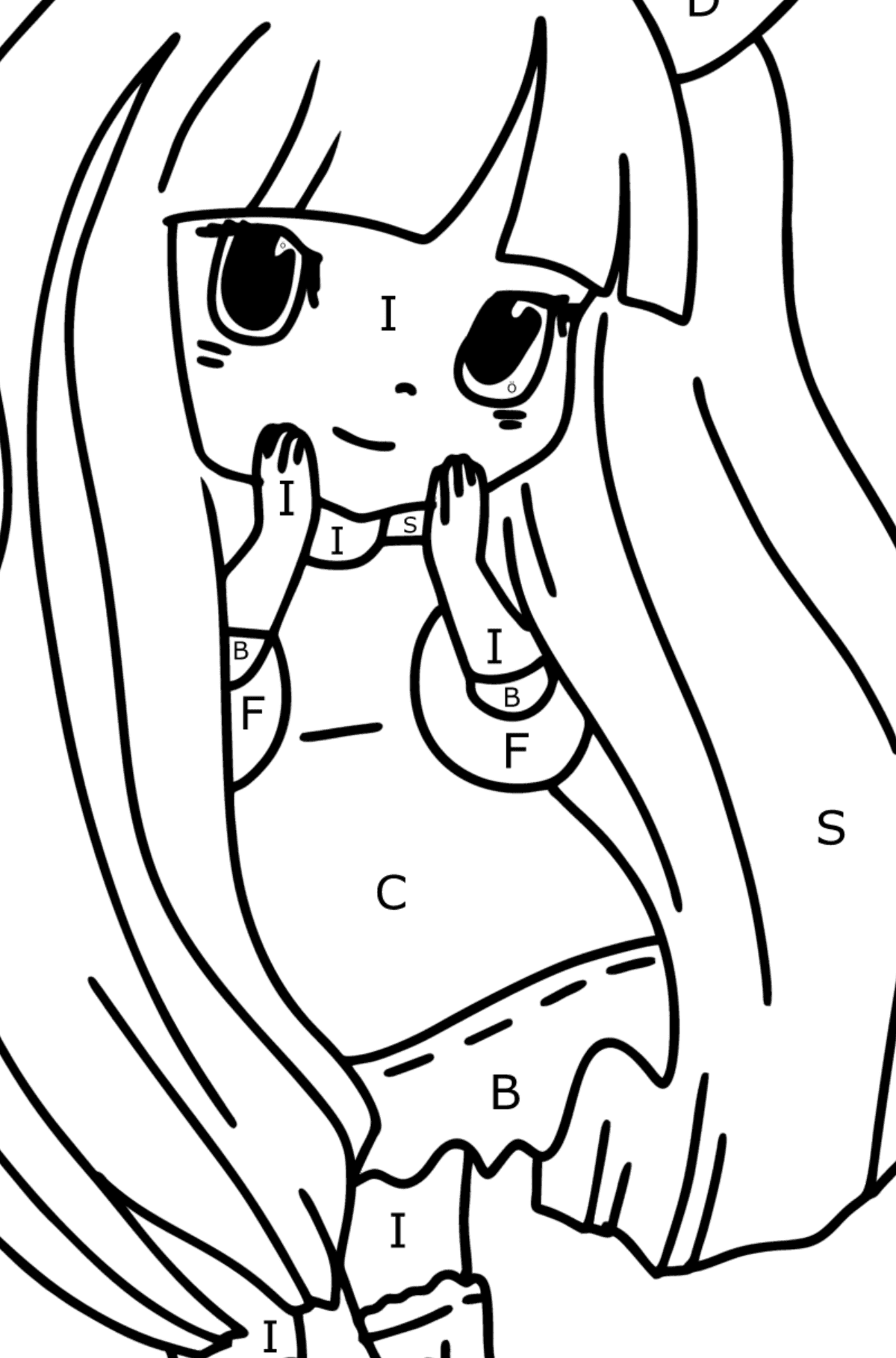 Anime pupu tyttã vãrityskuva â online ja tulosta ilmaiseksi