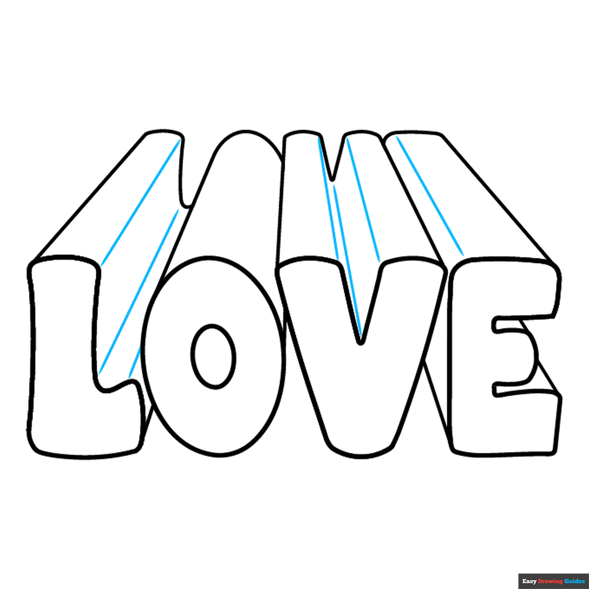 How to draw love letters in one