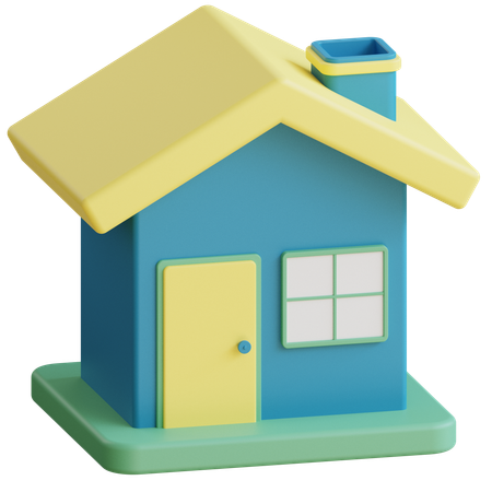 Small house d icon download in png obj or blend format