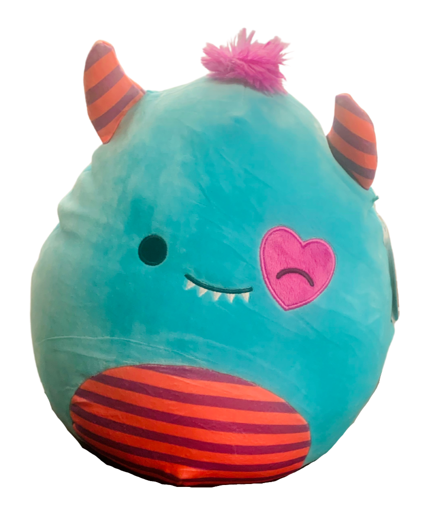 Squishmallows leon the monster plush blue pink valentines monster rare