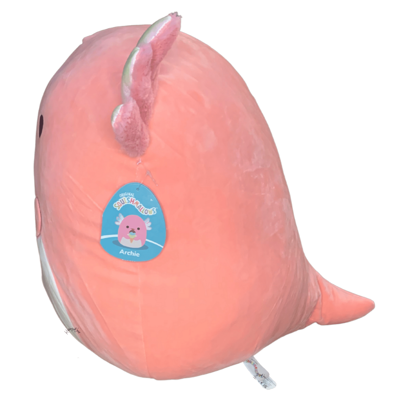 Squishmallow archie the pink axolotl with ice cream cone plush giant archie