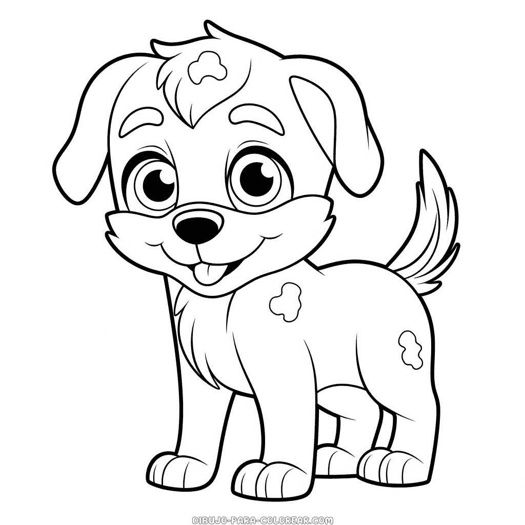 Dibujo de precioso perro para colorear dibujo para colorear