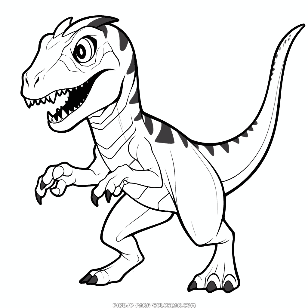 Dibujo de dinosaurio indoraptor para colorear dibujo para colorear