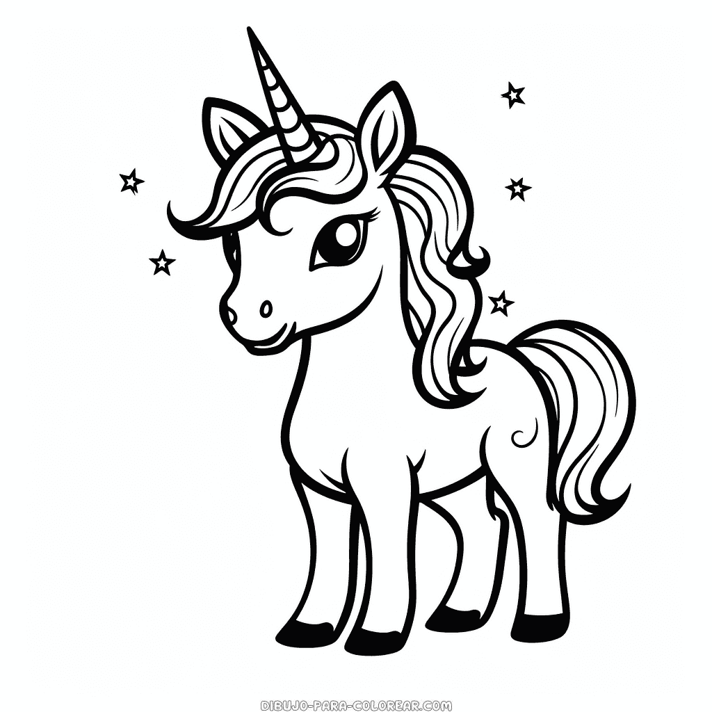 Dibujo de unicornio para niãos para colorear dibujo para colorear