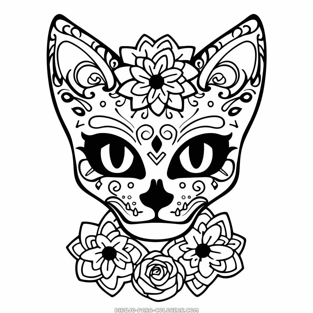 Dibujo de dãa del gato muerto para colorear dibujo para colorear