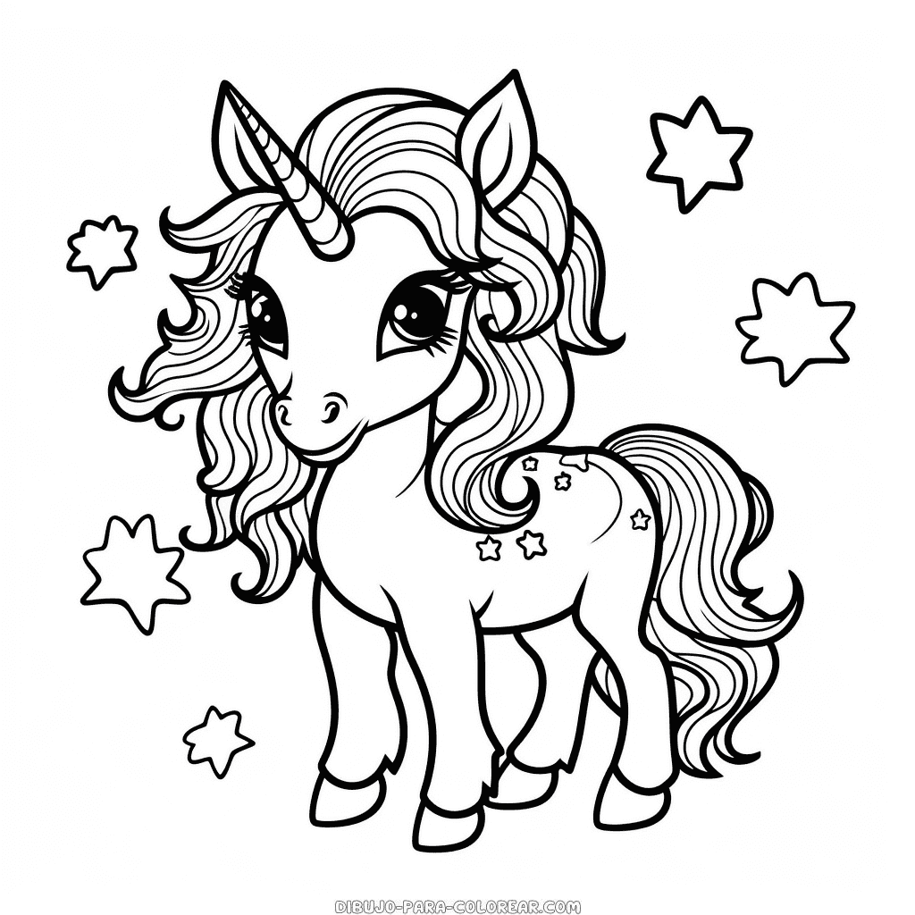 Dibujo de unicornio juguetãn para colorear dibujo para colorear
