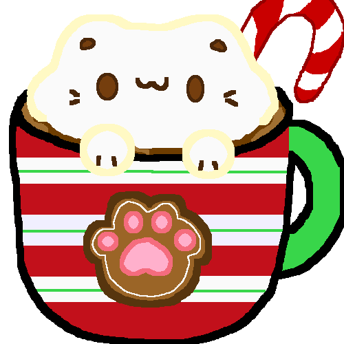 Hot chocolate cat by purplelion on