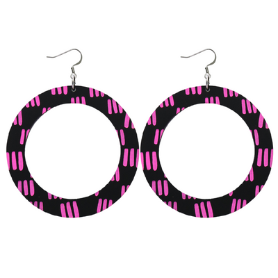 Haus of dizzy blak collection â markings hoop earrings