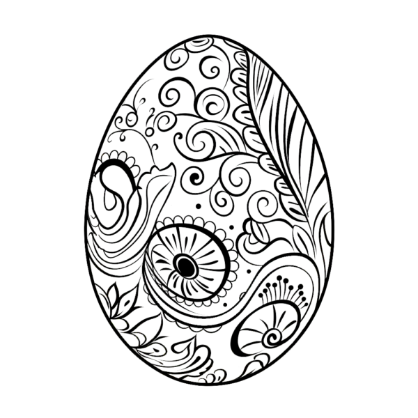 Ei mandala ausmalbild