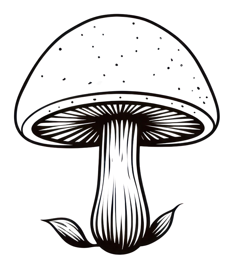 Line drawing mushroom doodle images free photos png stickers wallpapers backgrounds